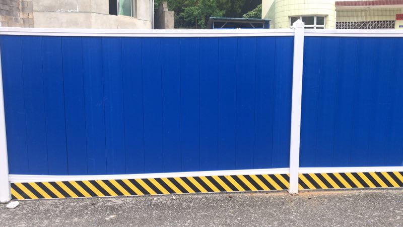 青县黄家湖工地围挡施工